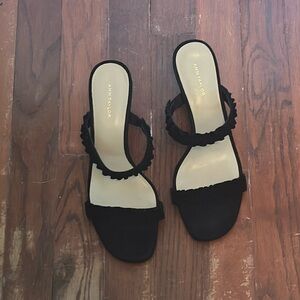 Ann Taylor Black Velvet Heels